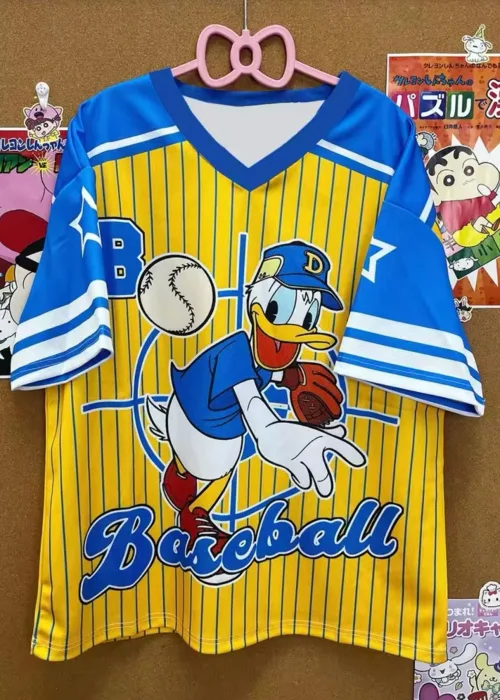 Sarı Donald Duck Detail Jersey Forma