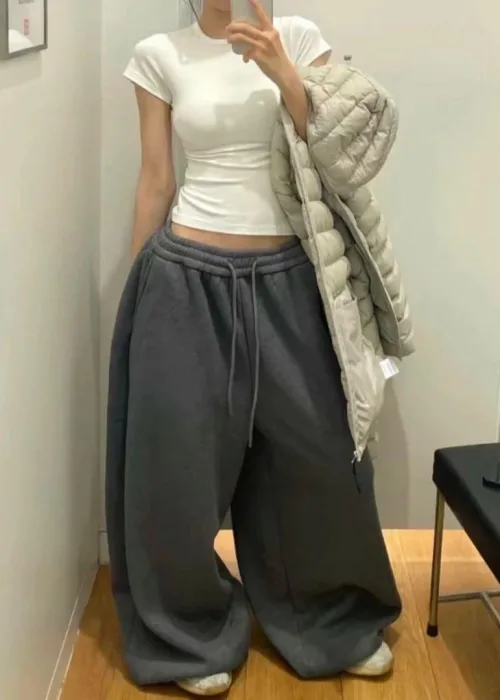 Füme Extra Salaş Baggy Eşofman Altı