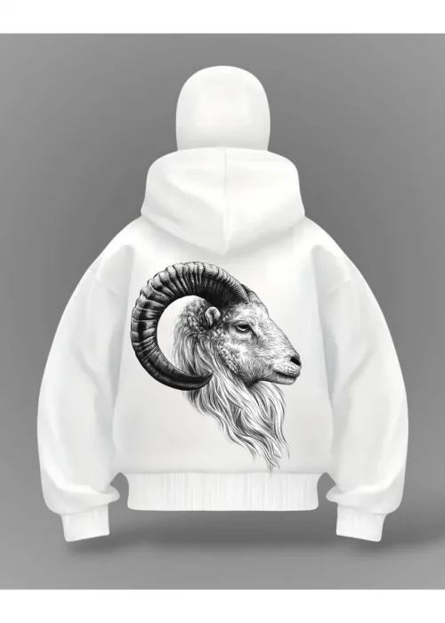 Goat Detail Full Mask Oversize Hırka