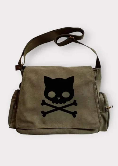 Haki Cat Kurukafa Postacı Çanta