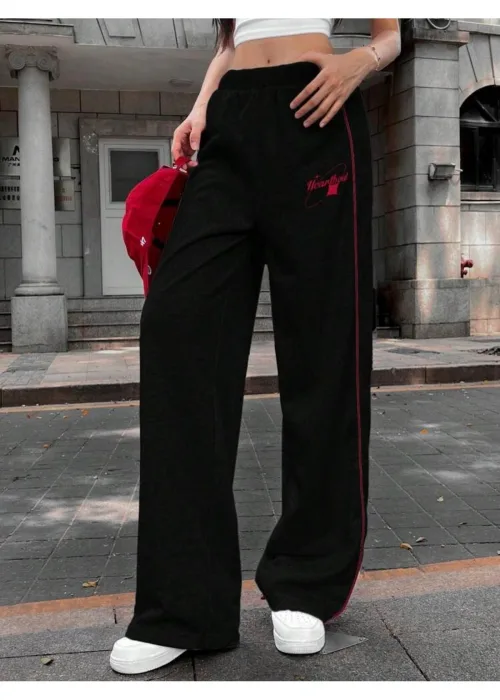 HeartBeat Oversize Bel Lastikli Baggy Eşofman Altı