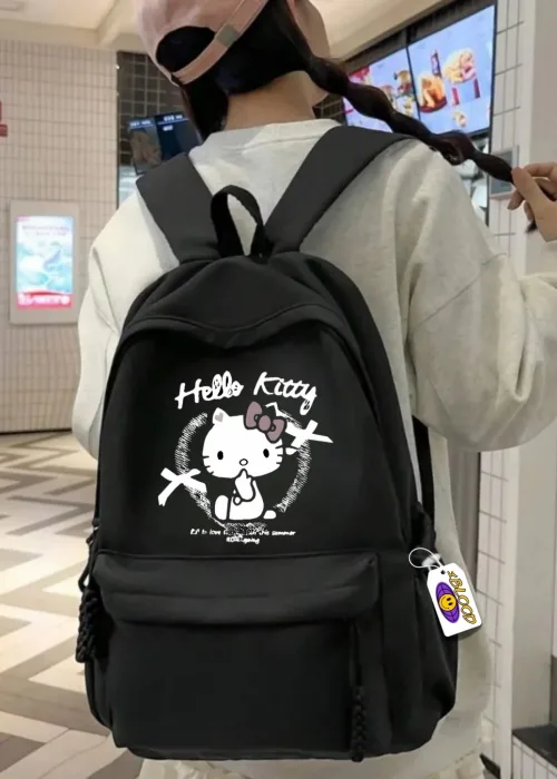 Hello Kitty Face Baskılı Okul Sırt Çantası