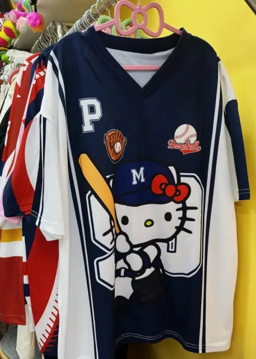 Hello Kitty V Yaka Beyzbol Forması