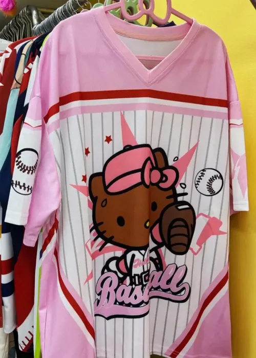 Hello Kitty V Yaka Beyzbol Forması