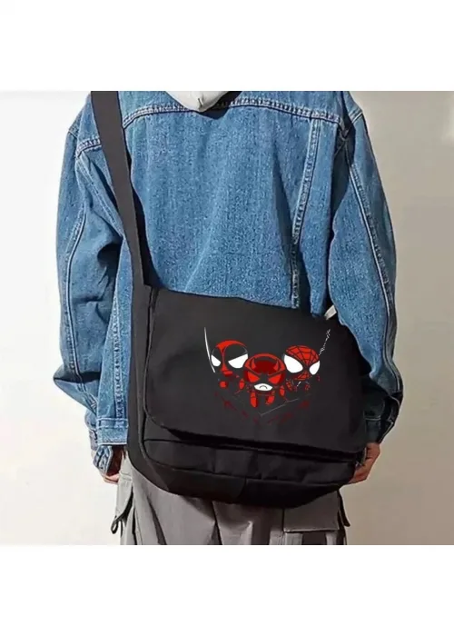 Heroes Unisex Siyah Postacı Çantası