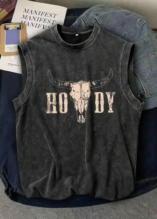 Hoody Baskılı Unisex Oversize Yıkamalı Atlet