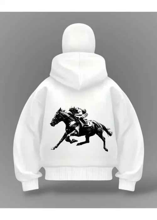 Horse Detail Full Mask Oversize Hırka