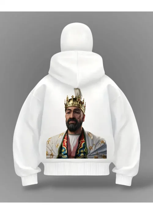 King Timur Detail Full Mask Oversize Hırka