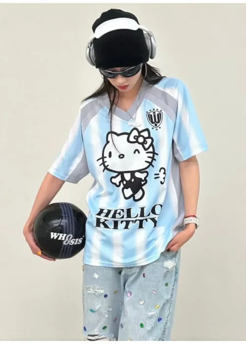Kitty Unisex Jersey Mavi Forma