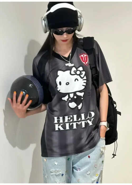 Kitty Unisex Jersey Siyah Forma