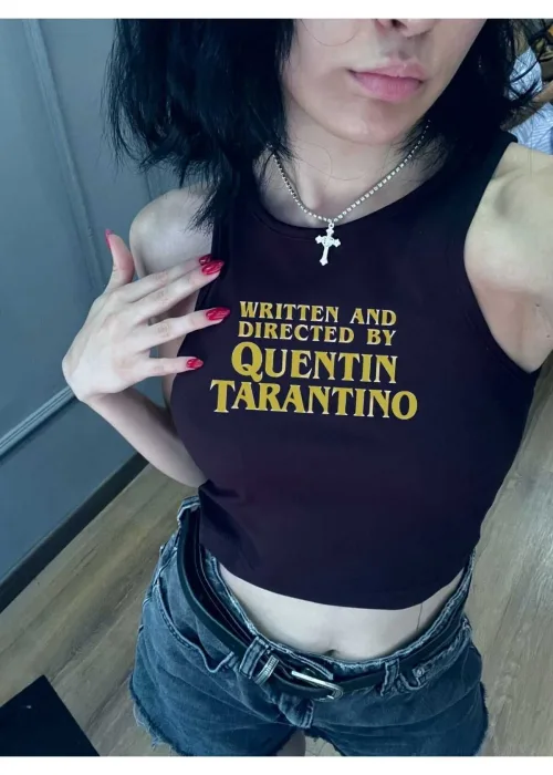 Kolsuz Üste Oturan Dar Bluz Tarantino