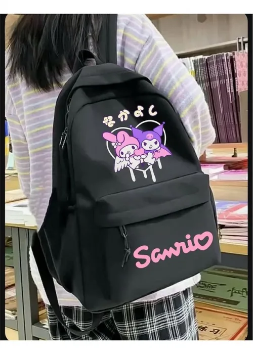 Kuromi Melody Sanrio Baskılı Unisex Okul Sırt Çantası