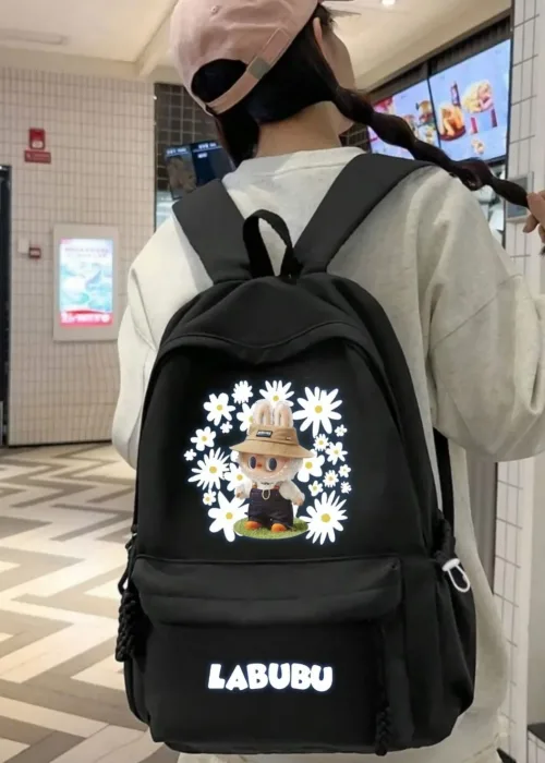 Labubu Design Baskılı Sırt Okul Çantası