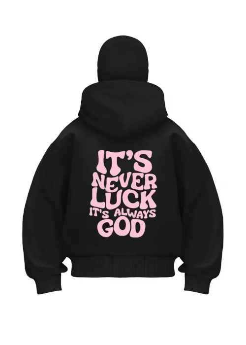 Never Luck God Baskılı Kar Maskeli Ninja Unisex Sweatshirt Hırka