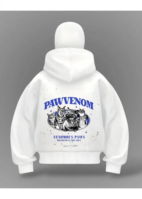 Paw Venom Cats Detail Full Mask Oversize Hırka