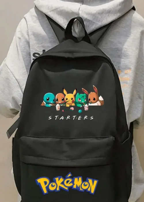 Pokemon Baskılı Okul Sırt Çantası