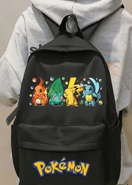 Pokemon Pikachu Baskılı Okul Sırt Çantası