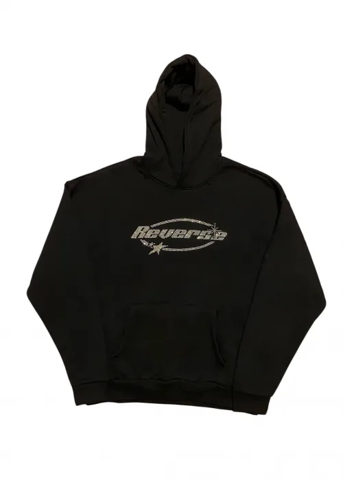Reverse Rhinestones Oversize Hoodie