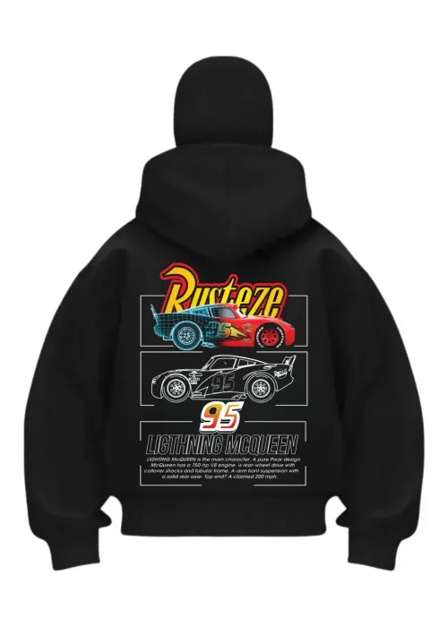 Rusteze Siyah Samuray Kar Maske Sweatshirt Hırka