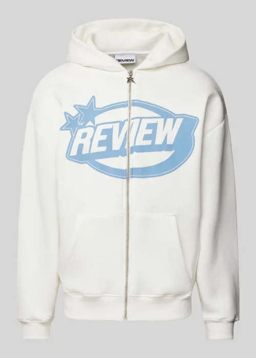 RVW Logo Baskılı Premium Full-Zip Kapüşonlu Sweatshirt
