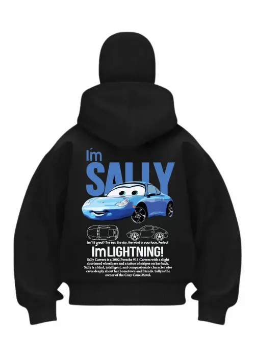 Sally Siyah Samuray Kar Maske Sweatshirt Hırka