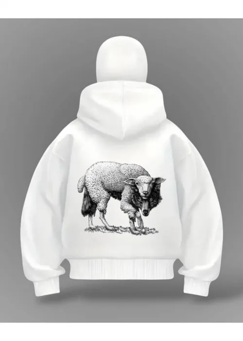 Silent Wolf Detail Full Mask Oversize Hırka