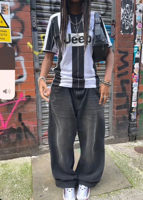 siyah baggy pantolon