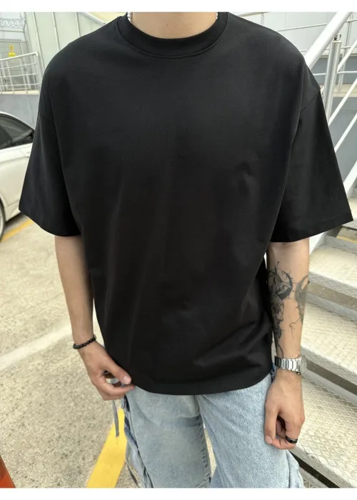 Siyah Basic Oversize Tshirt