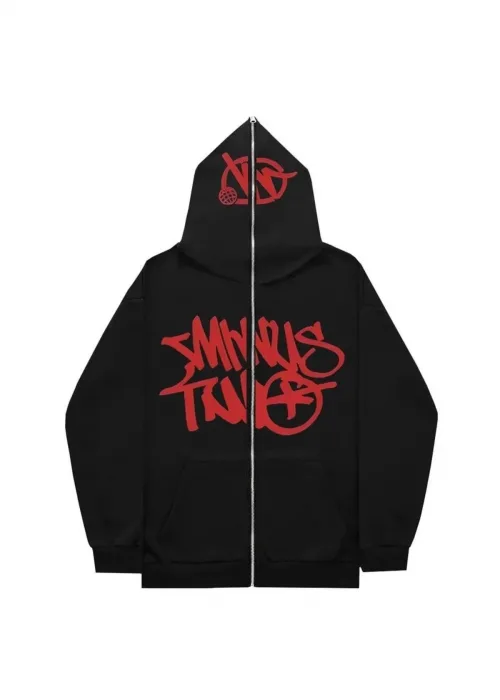 Minus Hırka Two Detail Fermuarlı Unisex Oversize Ful Zip Hırka