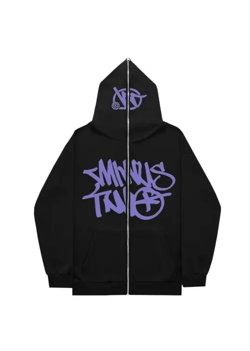 Minus Hırka Two Detail Fermuarlı Unisex Oversize Ful Zip Hırka