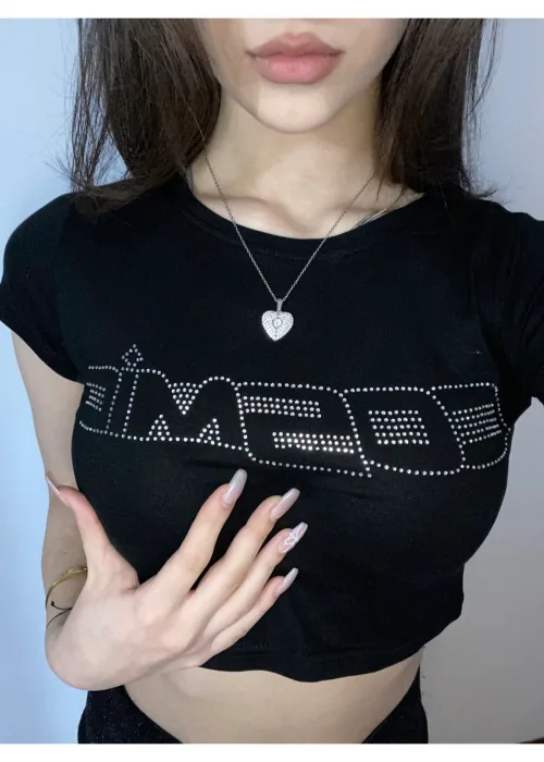 Siyah Parıltılı Taşlı Cosmic Crop