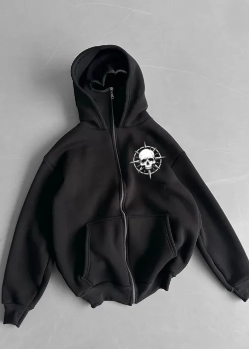 Kuru Kafa Ninja Kar Maskeli Kapüşonlu Hırka