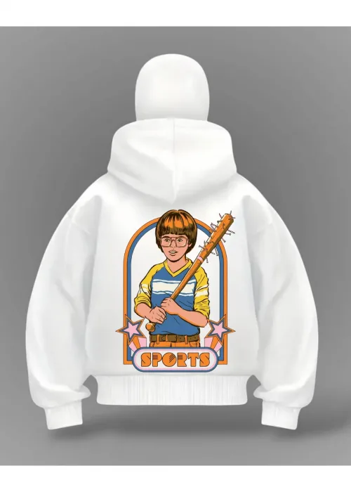 Sports Childrien Detail Full Mask Oversize Hırka