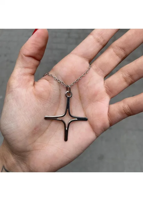 Yıldız Detaylı Silver Kolye