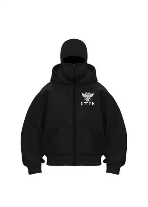 Türk Ninja Kar Maskeli Kapüşonlu Hırka