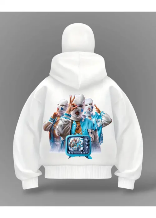 Streetwear Girl Detail Full Mask Oversize Hırka