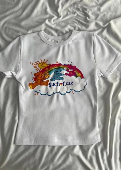 Such Cute Bears Beyaz Crop