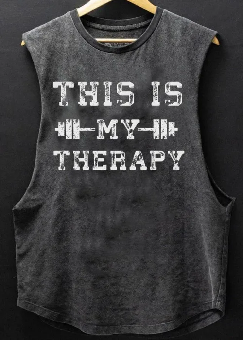 Thıs Is My Therapy Baskılı Unisex Oversize Yıkamalı Atlet