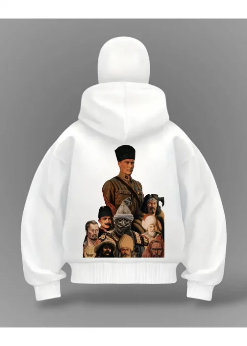 Türk Tarihi Detail Full Mask Oversize Hırka