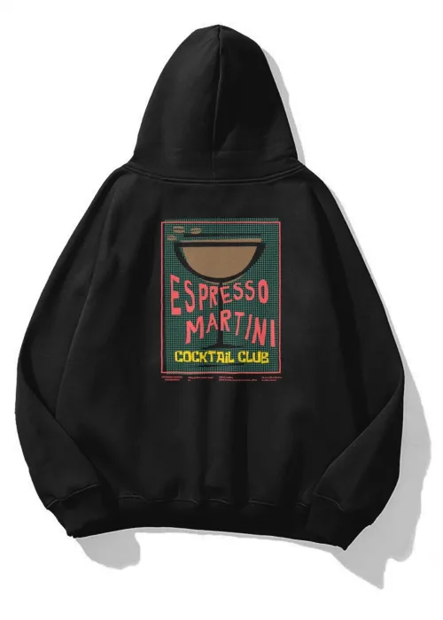 Unisex Espresso Martini Poster Sweatshirt Siyah
