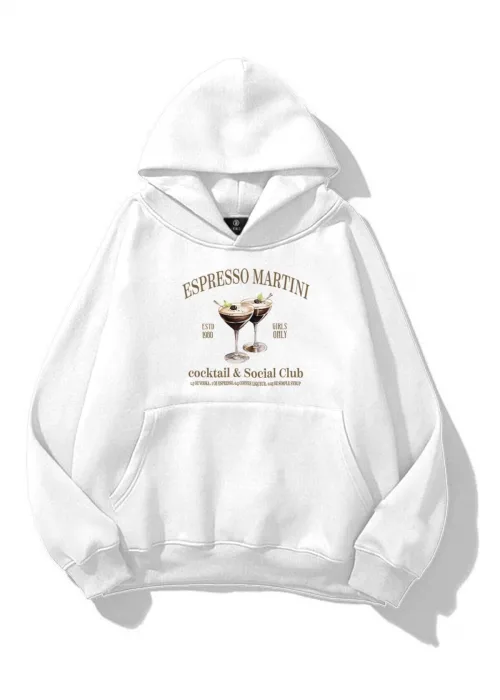 Unisex Espresso Martini Sweatshirt Beyaz