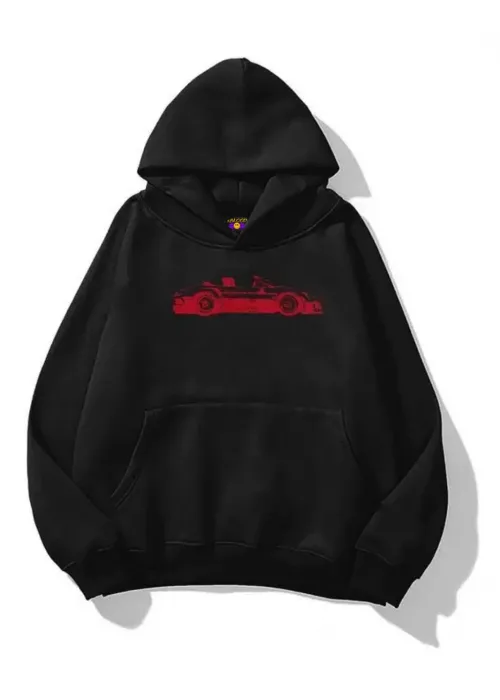 Unisex Red Cabrio Sweatshirt Siyah