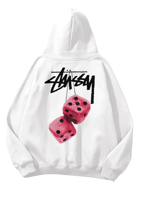 Unisex Stüssy Zar Sweatshirt Beyaz