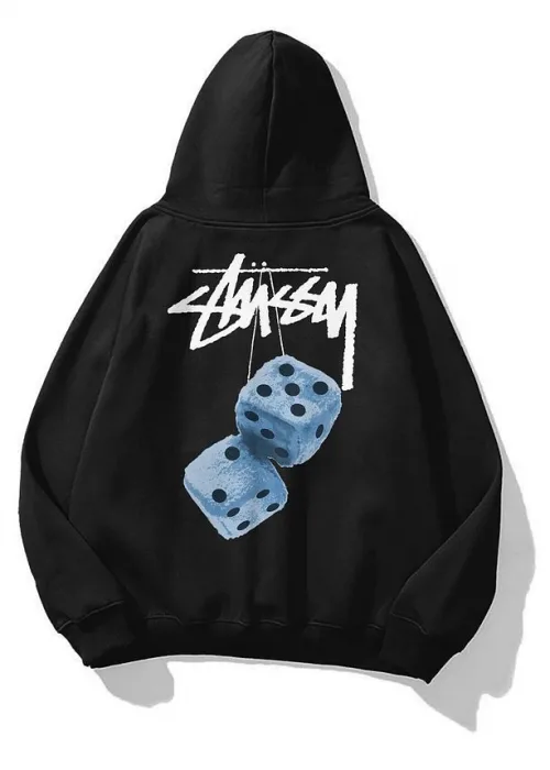 Unisex Stüssy Zar Sweatshirt Siyah