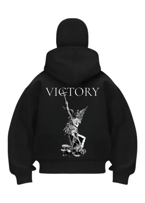 Victory Save Siyah Samuray Kar Maske Sweatshirt Hırka