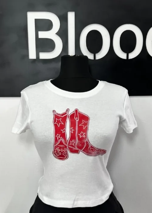 y2k Kovboy Çizme CropTop