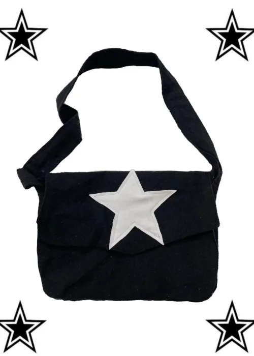 Yıldız detay postacı çanta