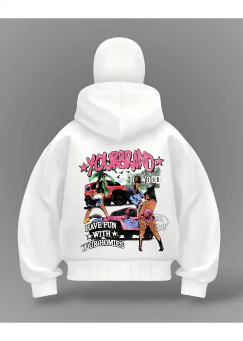 Your Brand Detail Full Mask Oversize Hırka