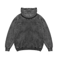 1Blood Yıkamalı Beyaz Taş Baskılı Oversize Unisex Kapüşonlu Sweatshirt
