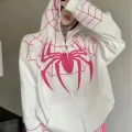BEYAZ KAPÜŞONLU PEMBE SPİDERMAN MASKE HIRKA